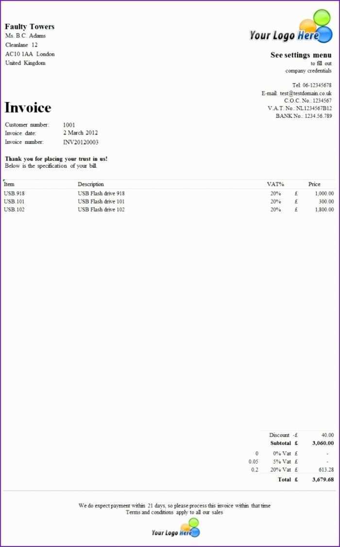 blank self employed invoice template cards design templates