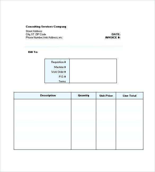 93 The Best Consulting Company Invoice Template For Free for Consulting Company Invoice Template