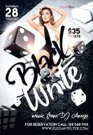93 Visiting Black And White Party Flyer Template With Stunning Design for Black And White Party Flyer Template