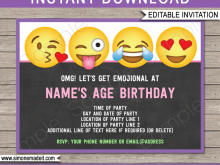Emoji Birthday Card Template