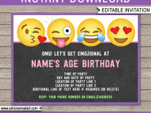 93 Visiting Emoji Birthday Card Template Download with Emoji Birthday Card Template