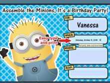 94 Best Birthday Invitation Card Template Minion Templates by Birthday Invitation Card Template Minion