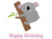 94 Blank Koala Birthday Card Template Photo by Koala Birthday Card Template