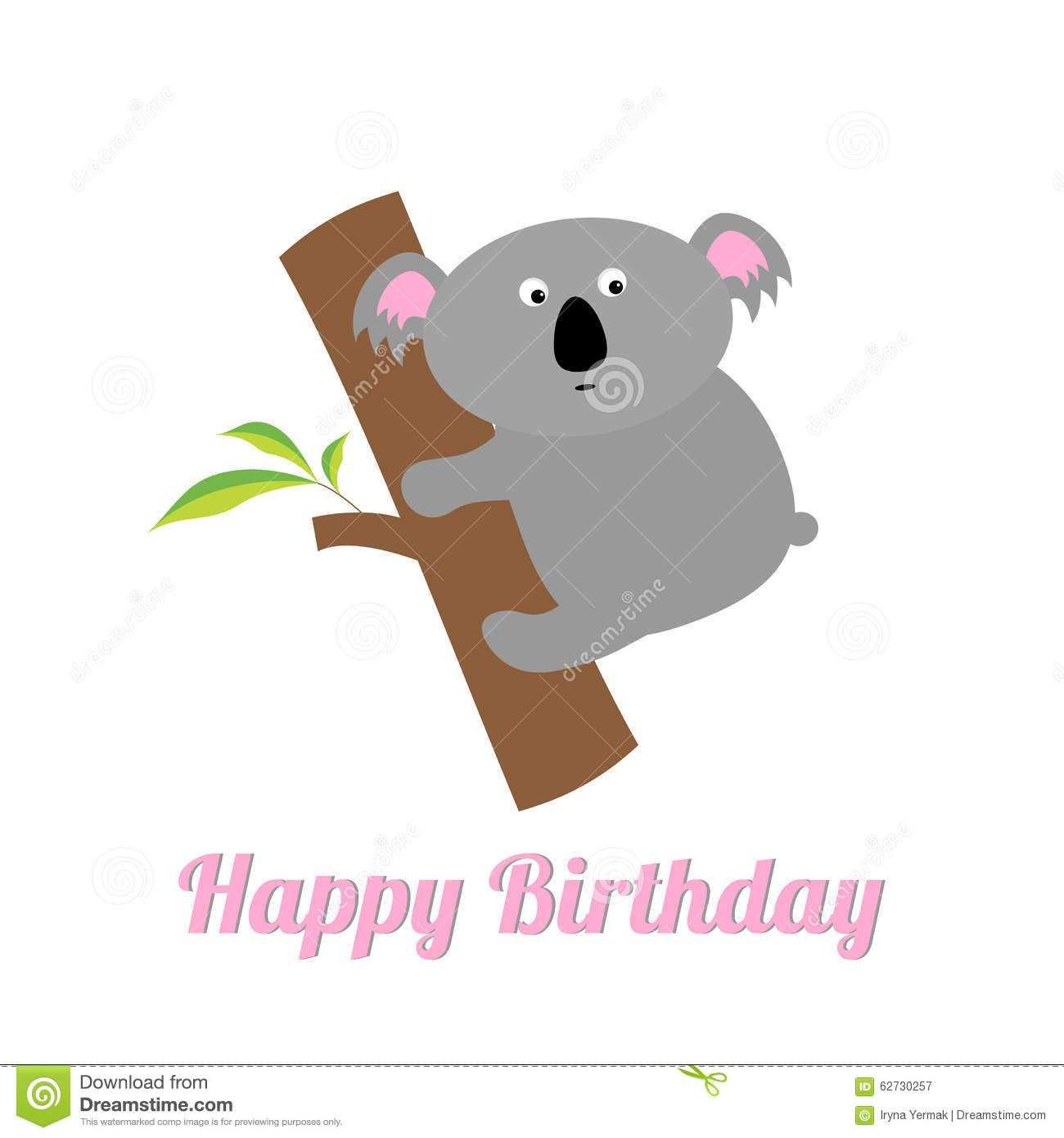 94 Blank Koala Birthday Card Template Photo by Koala Birthday Card Template