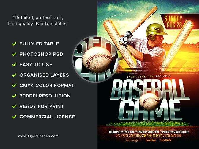 94 Creating Baseball Flyer Template Free Templates with Baseball Flyer Template Free