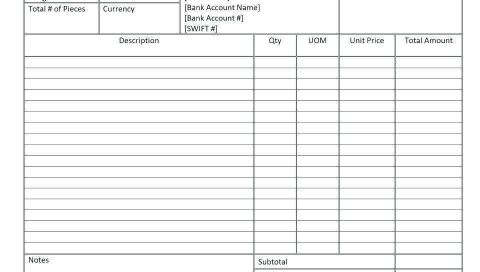 94 Creating Microsoft Office Blank Invoice Template in Word for ...