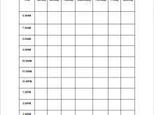 94 Creative Hourly Class Schedule Template For Free for Hourly Class Schedule Template