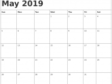 94 Customize Daily Calendar Template May 2019 by Daily Calendar Template May 2019