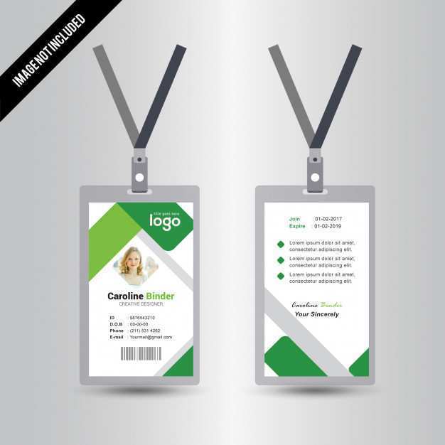 94 Customize Our Free Id Card Template Green Maker for Id Card Template Green