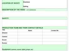 94 Customize Our Free Pre Production Schedule Template Film For Free for Pre Production Schedule Template Film