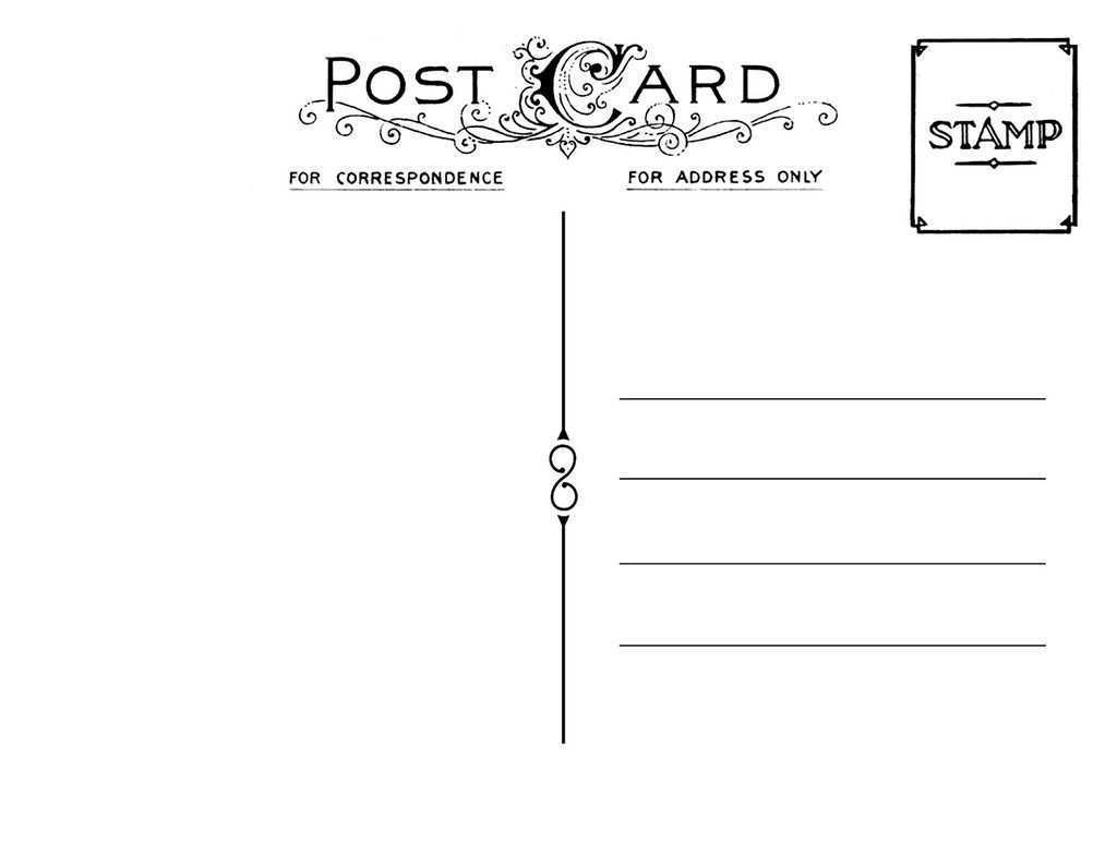 94 Customize Postcard Rear Template For Free by Postcard Rear Template