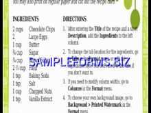 94 Format 4X6 Index Card Recipe Template for Ms Word by 4X6 Index Card Recipe Template