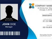 Id Card Template Word Vertical