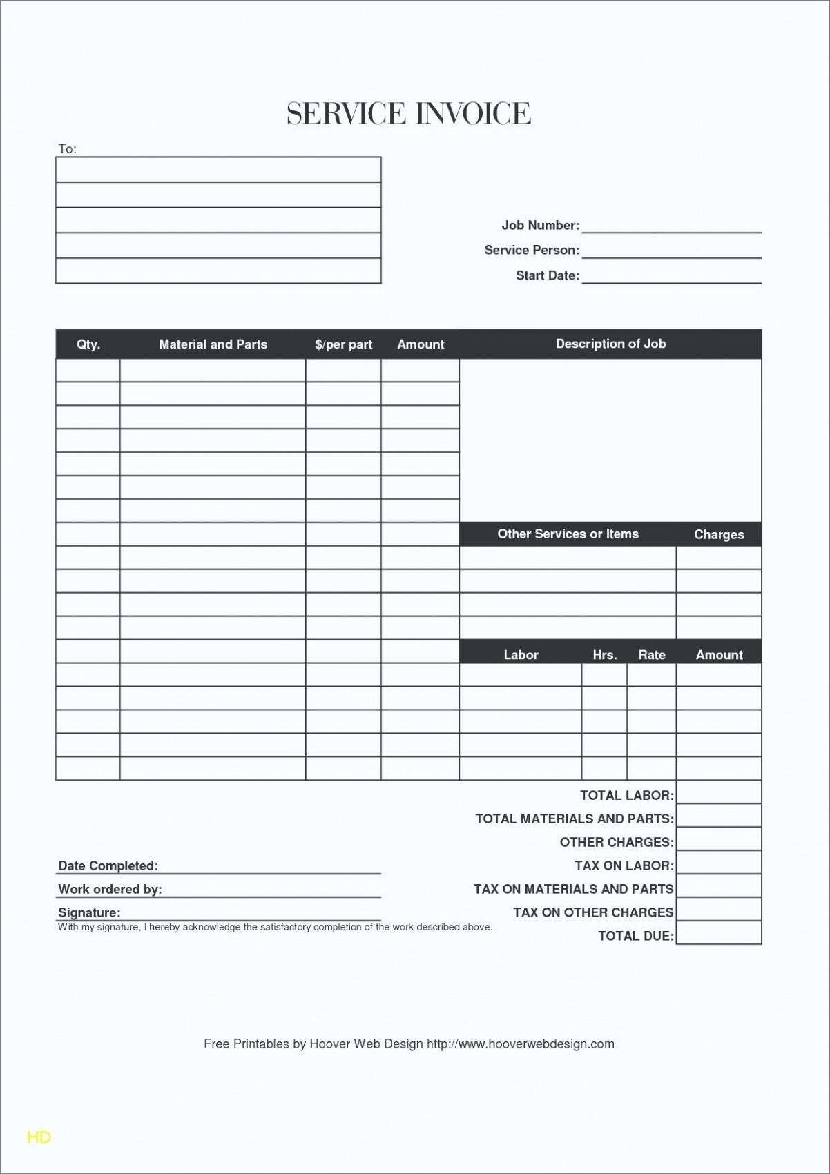 Musician Invoice Template Word