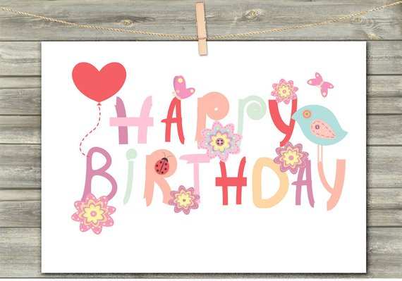 94 Free Printable Birthday Card Template Printable Girl for Ms Word for Birthday Card Template Printable Girl