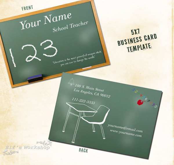 94 Free Printable Teacher Business Card Template Free Download Photo By Teacher Business Card Template Free Download Cards Design Templates