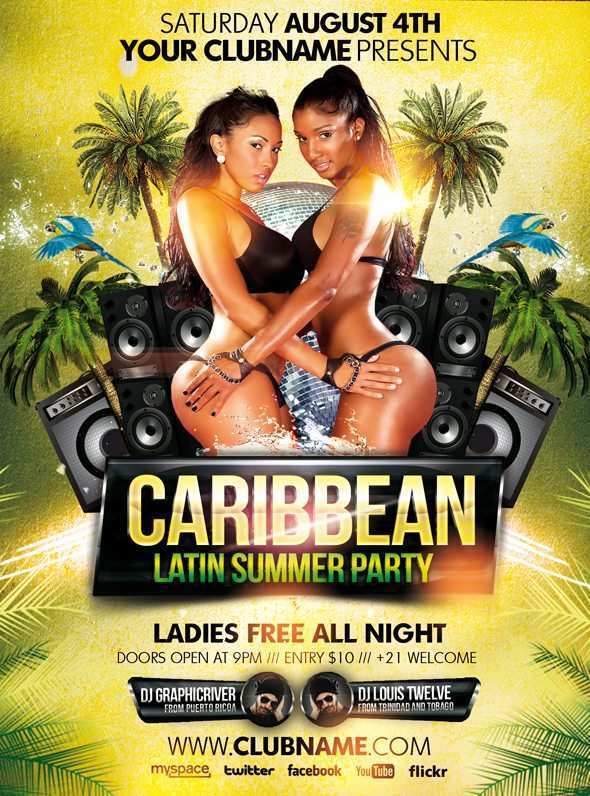 94 How To Create Caribbean Party Flyer Template Download for Caribbean Party Flyer Template