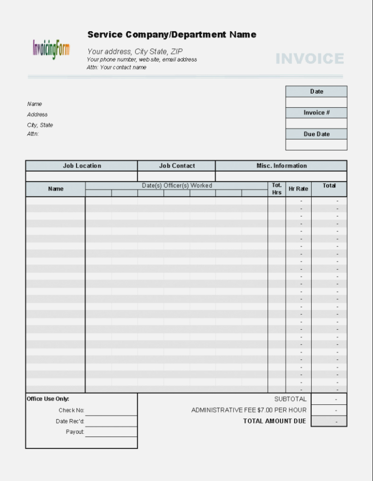 94 Online Contractor Timesheet Invoice Template For Free for Contractor Timesheet Invoice Template