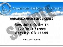94 Printable Minister License Id Card Template With Stunning Design by Minister License Id Card Template