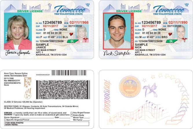 94 Visiting Tennessee Id Card Template With Stunning Design For 