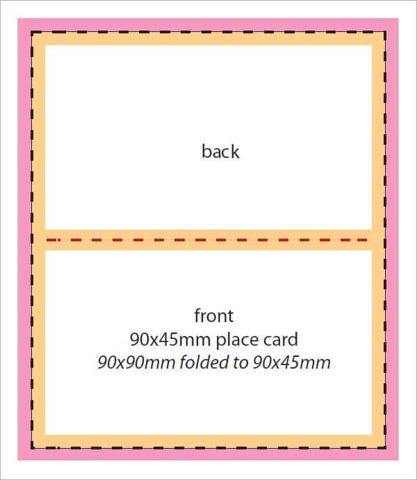 Place Card Template Word 4 Per Sheet