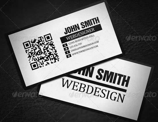 95 Blank Business Card Templates With Qr Code Photo for Business Card Templates With Qr Code