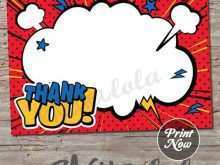 95 Blank Superhero Thank You Card Template Now by Superhero Thank You Card Template