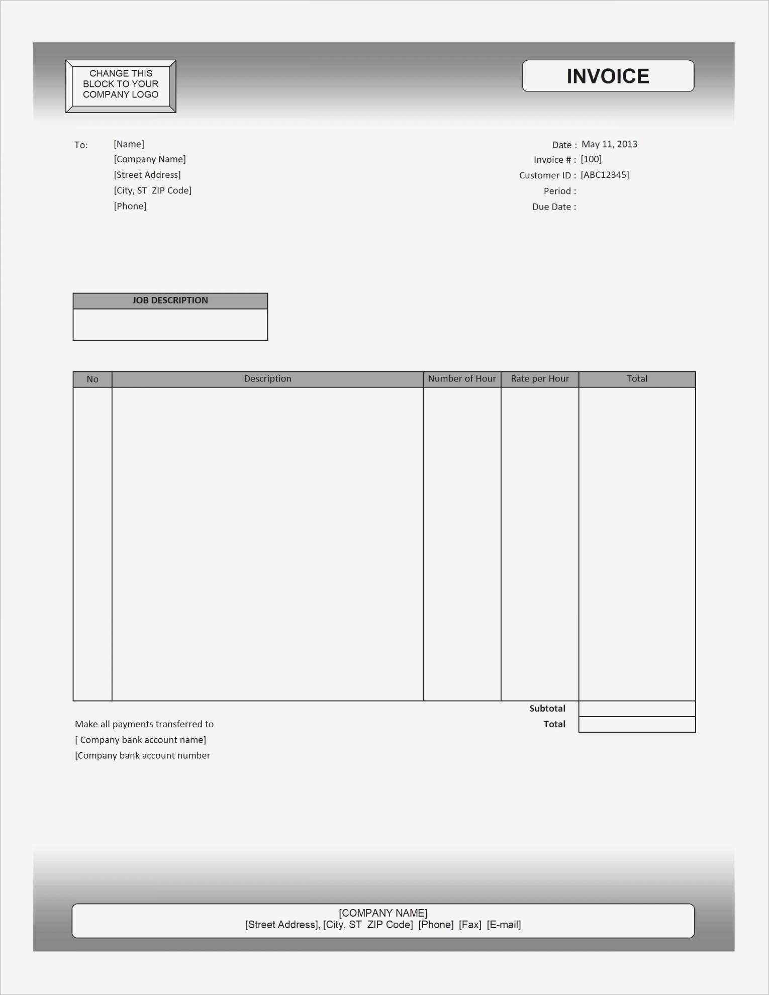 blank invoice template uk pdf cards design templates