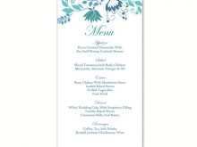 Menu Card Template In Word