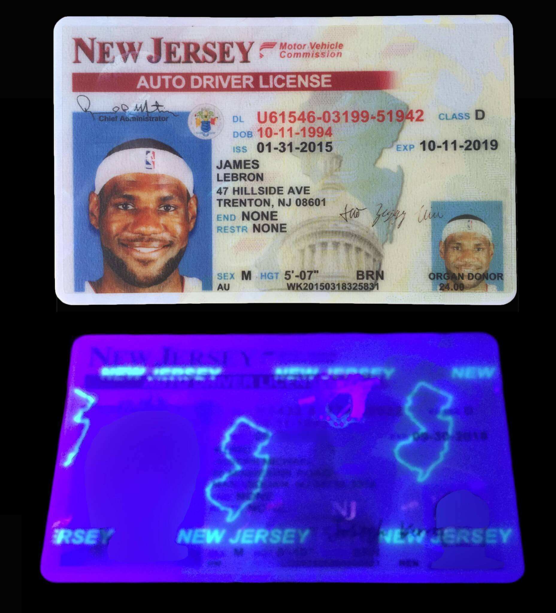 95 Creative New Jersey Id Card Template With Stunning Design by New ...