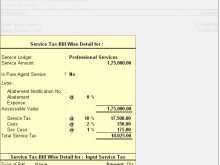 95 Creative Service Tax Invoice Format Tally Formating with Service Tax Invoice Format Tally