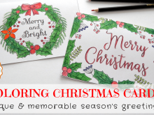 Christmas Card Templates Coloring