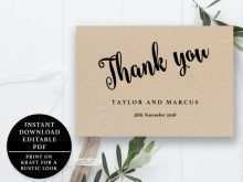 Fold Over Thank You Card Template