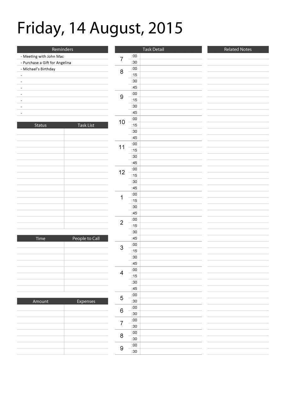 95 Free Daily Agenda Template Word Maker for Daily Agenda Template Word