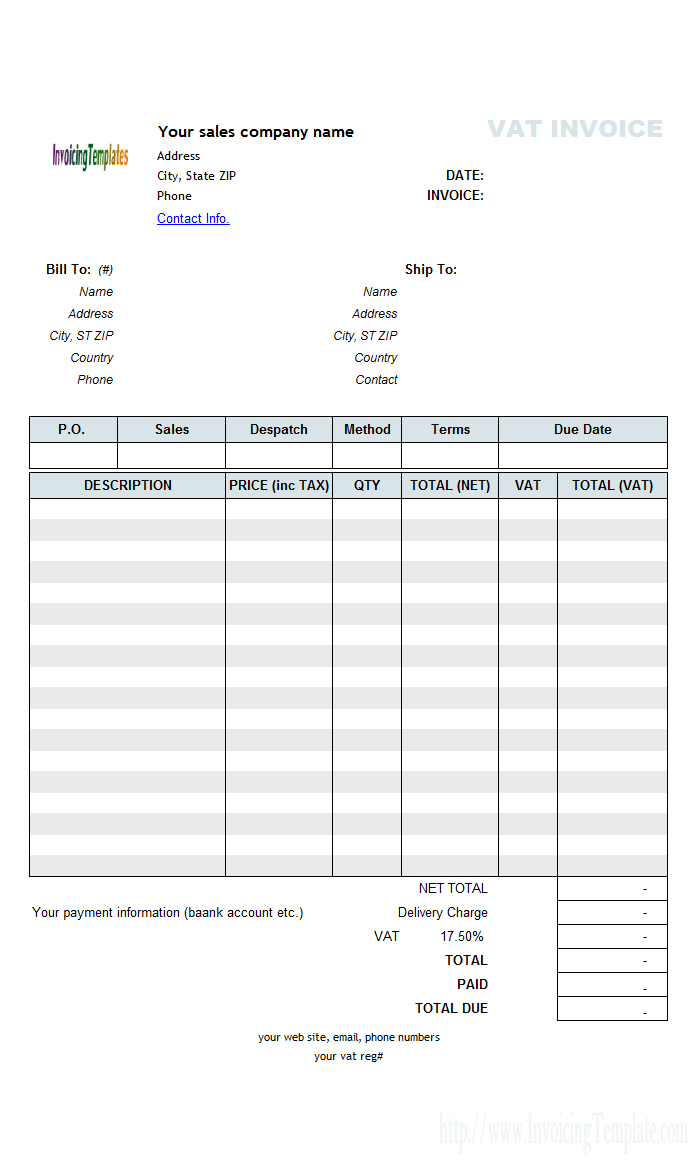 95 Free Vat Invoice Template Xls Layouts by Vat Invoice Template Xls 95 Free Vat Invoice Template Xls Layouts by Vat Invoice Template Xls