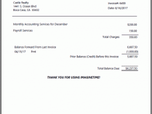 95 How To Create Monthly Invoice Example Templates by Monthly Invoice Example