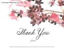 Reception Thank You Card Template