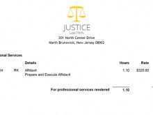 Sample Lawyer Invoice Template
