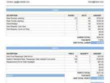 Monthly Service Invoice Template