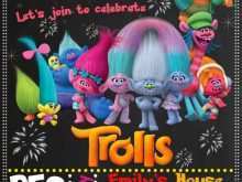 Trolls Birthday Card Template