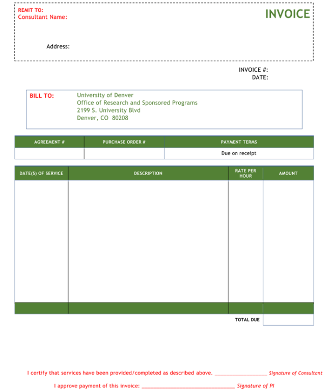 95 Visiting Personal Consulting Invoice Template for Ms Word for Personal Consulting Invoice Template