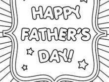 96 Adding Fathers Day Card Coloring Template With Stunning Design with Fathers Day Card Coloring Template