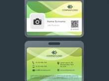 Id Card Template Green