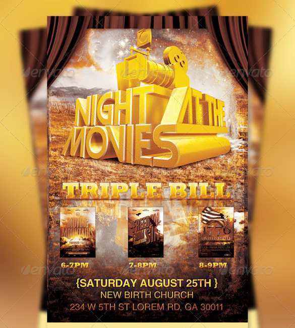 96 Best Free Movie Night Flyer Template Formating for Free Movie Night Flyer Template