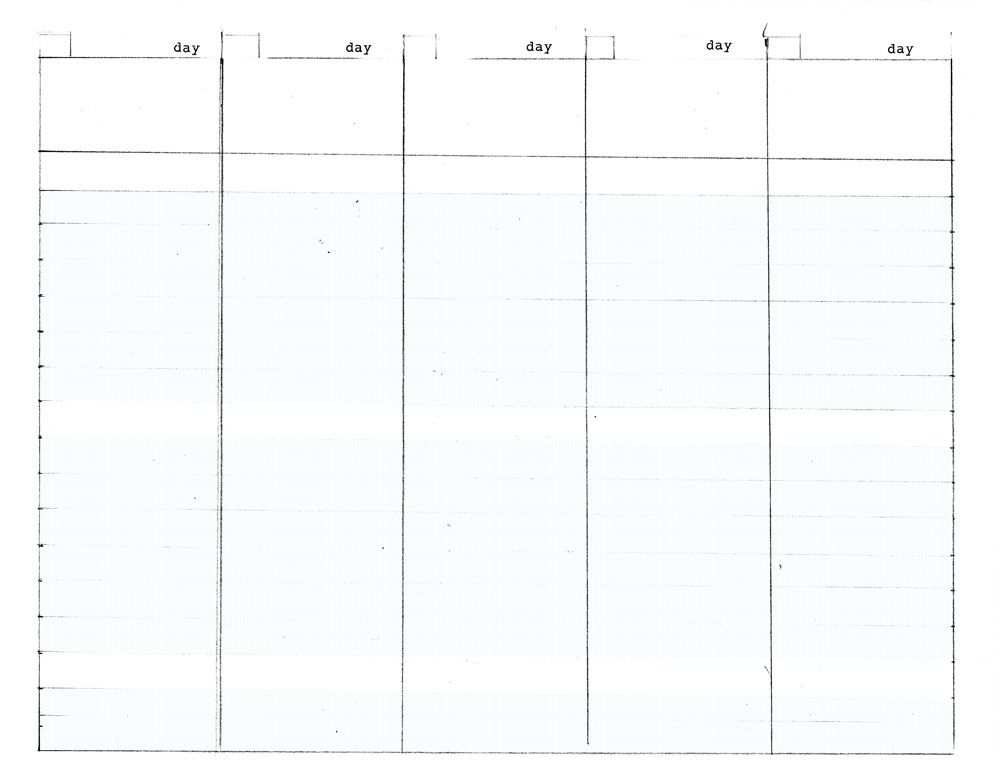 96 Blank 5 Day Class Schedule Template in Word for 5 Day Class Schedule Template