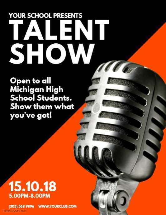 96 Creating School Talent Show Flyer Template by School Talent Show Flyer Template