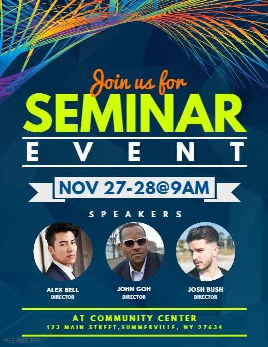 96 Creating Seminar Flyer Template For Free by Seminar Flyer Template