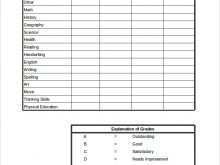 96 Creative Homeschool Report Card Template Excel Photo with Homeschool Report Card Template Excel