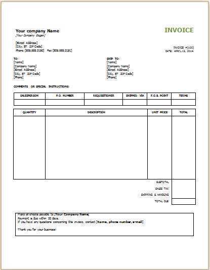 96 Creative Landscaping Invoice Template Word For Free by Landscaping Invoice Template Word