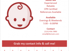 96 Customize Babysitting Flyers Templates For Free for Babysitting Flyers Templates
